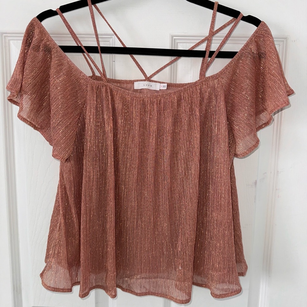LUSH Pink Sparkly Shirt